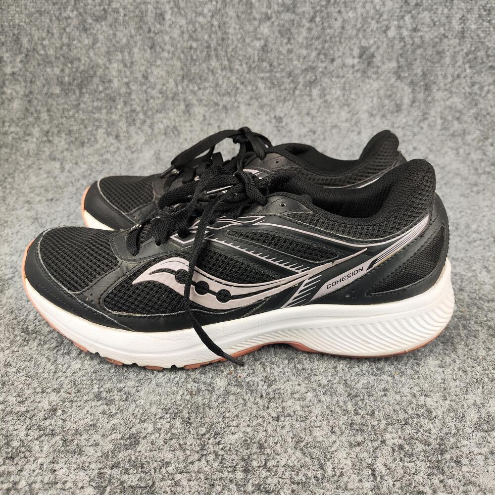 Saucony Cohesion Shoes Womens Size 9.5 Black Mesh Running Sneakers S10628